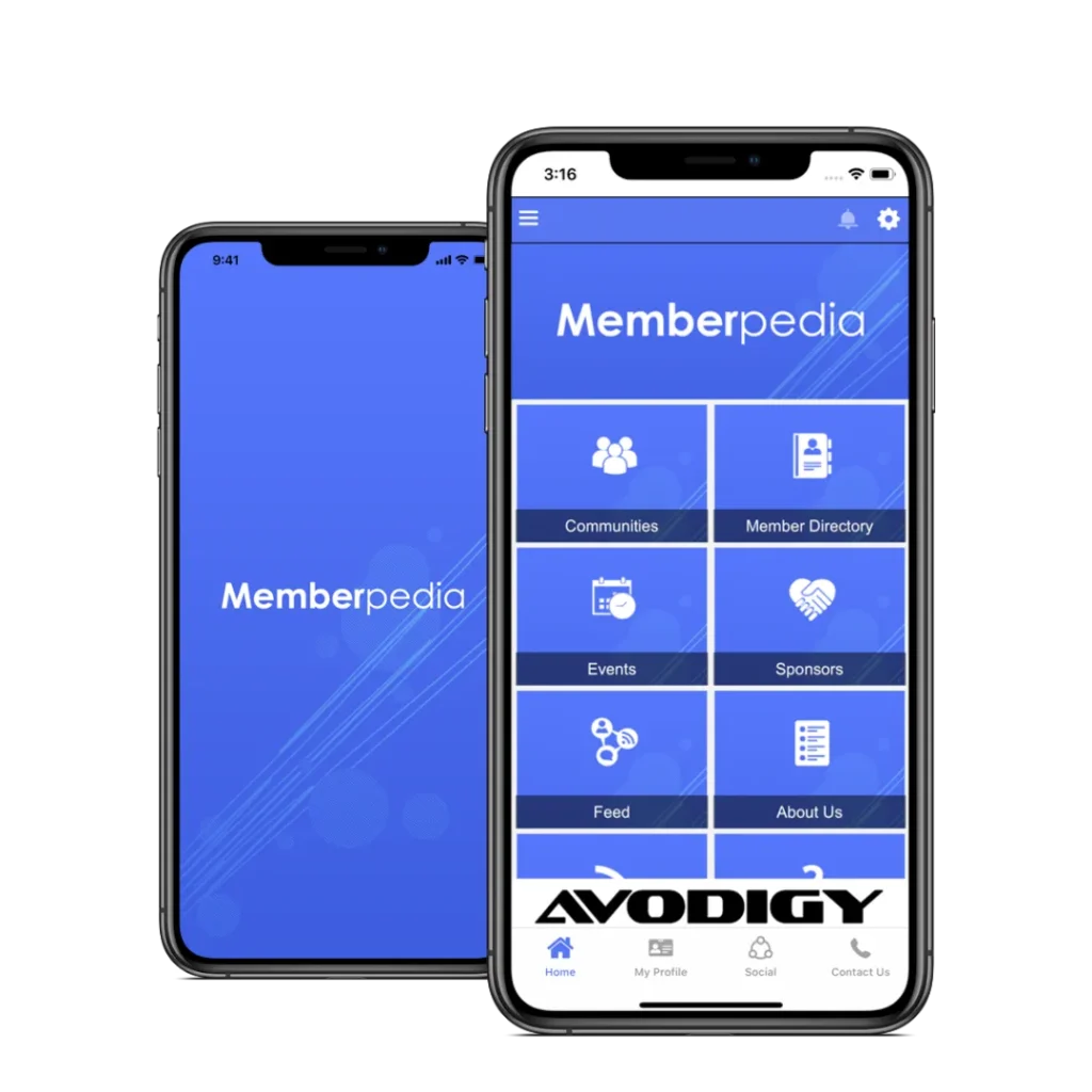 Memberpedia Application on the Mobile Mockup